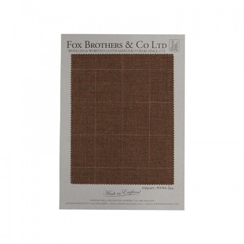 WALNUT PLAIN WEAVE SUBTLE WINDOWPANE